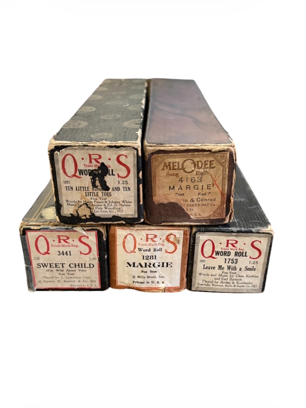 ANTIQUE➕1920’s Bundle of 5 •Piano Player Rolls